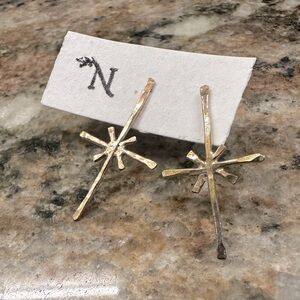 Handmade Gold Starburst Earrings